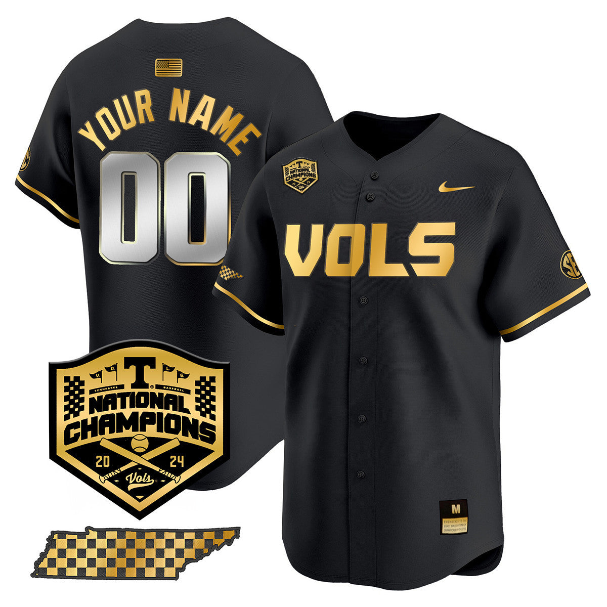 Custom Tennessee Volunteers 2024 National Champions Vapor Premier Limited Jersey V1 - All Stitched - image 6