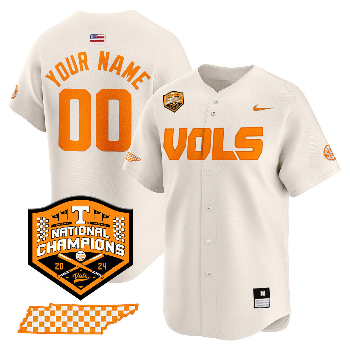 Custom Tennessee Volunteers 2024 National Champions Vapor Premier Limited Jersey V1 - All Stitched - image 7