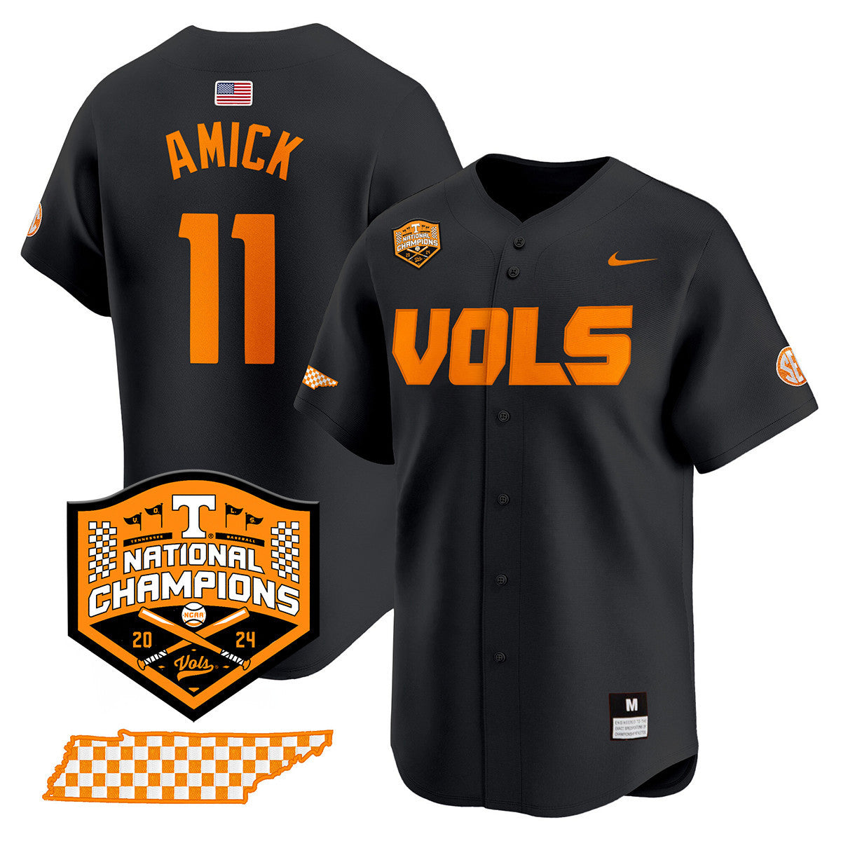 Men's Tennessee Volunteers 2024 National Champions Vapor Premier Limited Jersey V1 - All Stitched - image 6