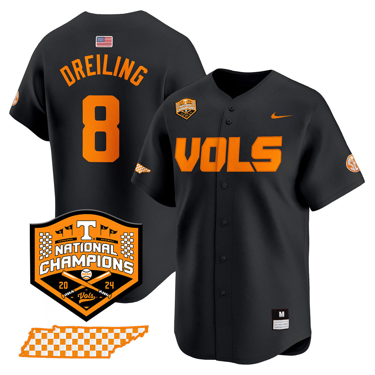 Men's Tennessee Volunteers 2024 National Champions Vapor Premier Limited Jersey V1 - All Stitched - image 5