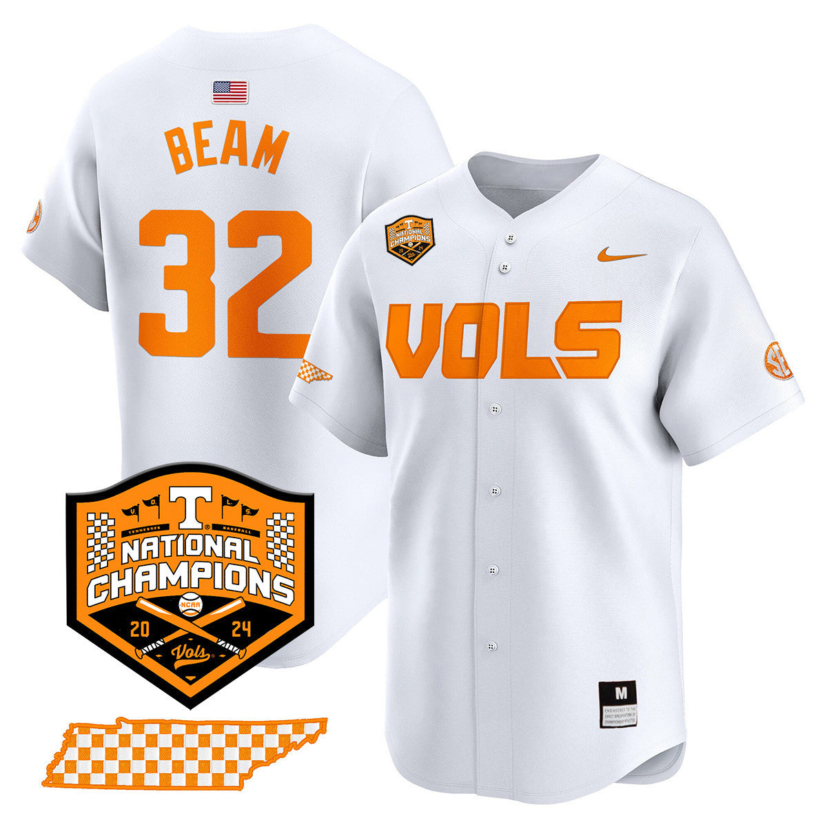 Men's Tennessee Volunteers 2024 National Champions Vapor Premier Limited Jersey V1 - All Stitched - image 8