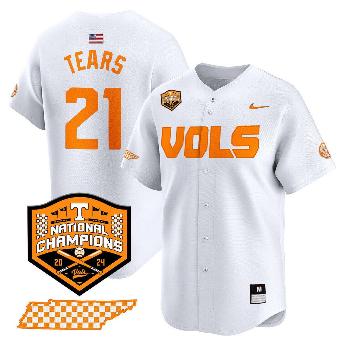 Men's Tennessee Volunteers 2024 National Champions Vapor Premier Limited Jersey V1 - All Stitched - image 11