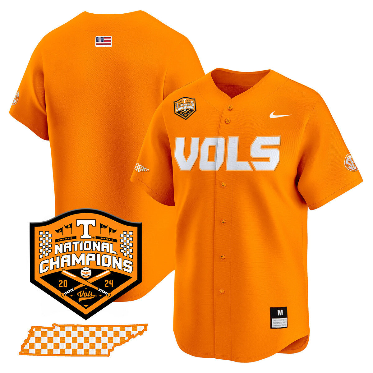 Men's Tennessee Volunteers 2024 National Champions Vapor Premier Limited Jersey V1 - All Stitched - image 16