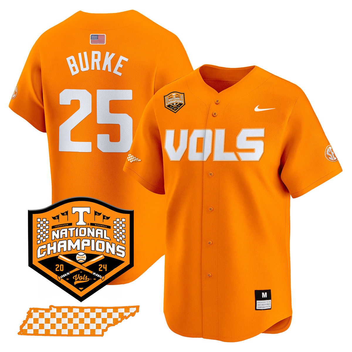 Men's Tennessee Volunteers 2024 National Champions Vapor Premier Limited Jersey V1 - All Stitched - image 19
