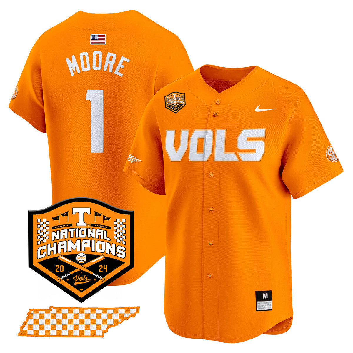 Men's Tennessee Volunteers 2024 National Champions Vapor Premier Limited Jersey V1 - All Stitched - image 21