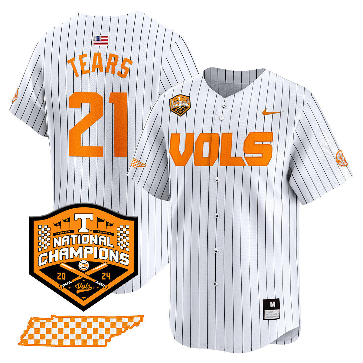 Men's Tennessee Volunteers 2024 National Champions Vapor Premier Limited Jersey V1 - All Stitched - image 22