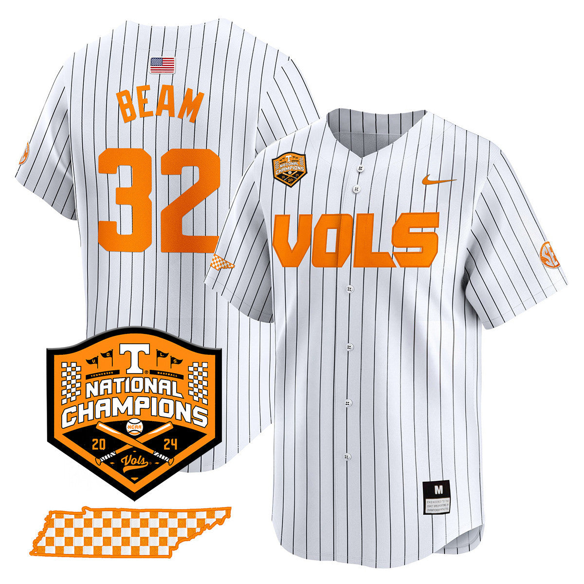 Men's Tennessee Volunteers 2024 National Champions Vapor Premier Limited Jersey V1 - All Stitched - image 24