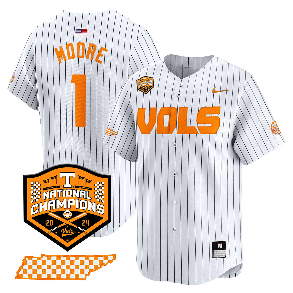 Women's Tennessee Volunteers 2024 National Champions Vapor Premier Limited Jersey V1 - All Stitched - image 1