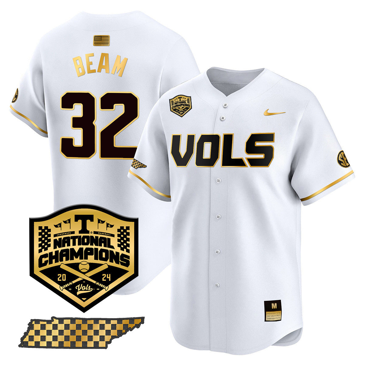 Men's Tennessee Volunteers 2024 National Champions Vapor Premier Limited Jersey V1 - All Stitched - image 33