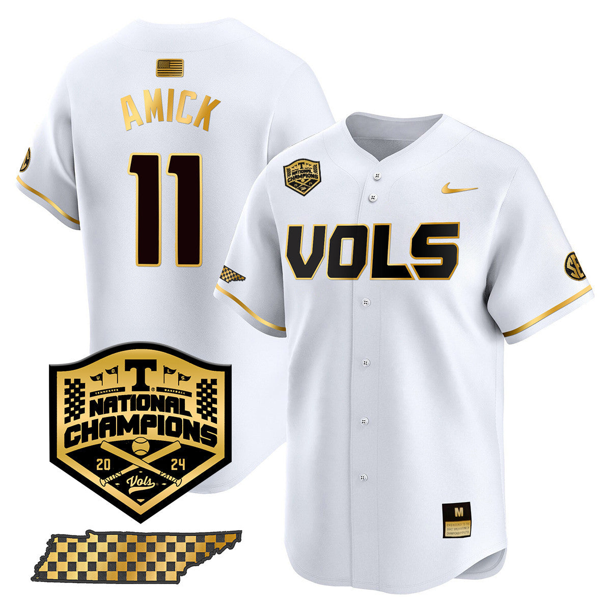Men's Tennessee Volunteers 2024 National Champions Vapor Premier Limited Jersey V1 - All Stitched - image 30