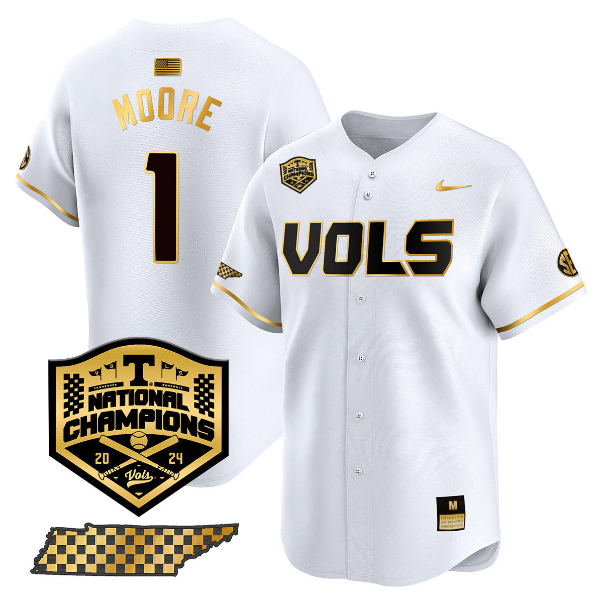 Men's Tennessee Volunteers 2024 National Champions Vapor Premier Limited Jersey V1 - All Stitched - image 35