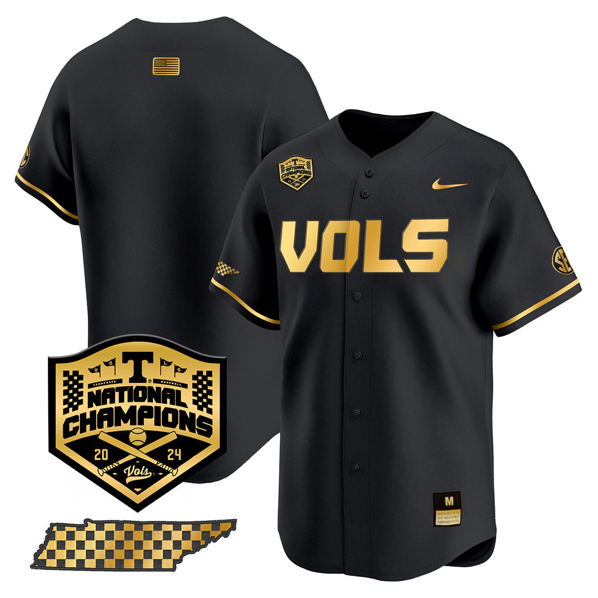 Men's Tennessee Volunteers 2024 National Champions Vapor Premier Limited Jersey V1 - All Stitched - image 37