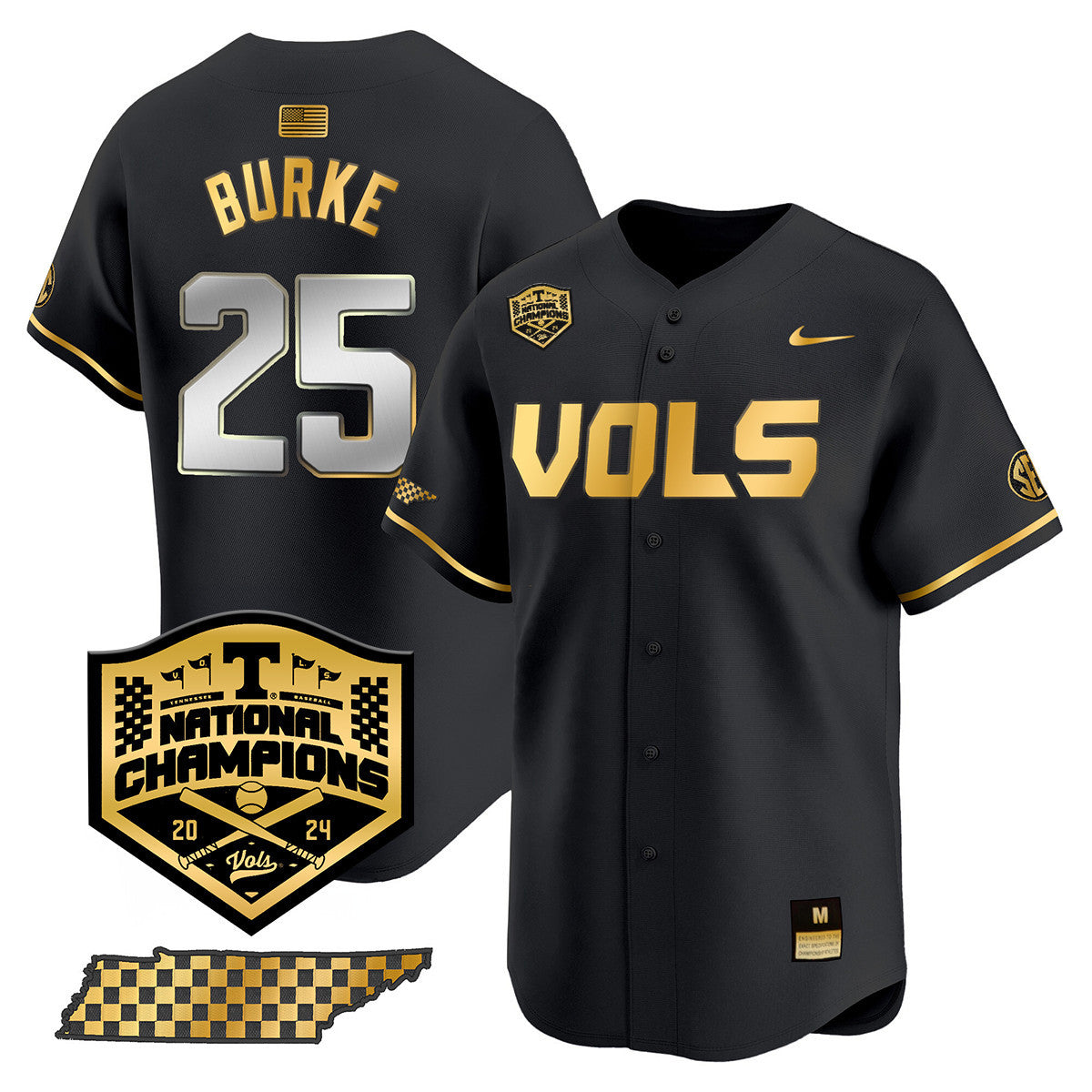 Men's Tennessee Volunteers 2024 National Champions Vapor Premier Limited Jersey V1 - All Stitched - image 40