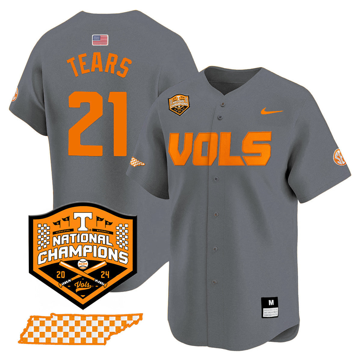 Men's Tennessee Volunteers 2024 National Champions Vapor Premier Limited Jersey V1 - All Stitched - image 59