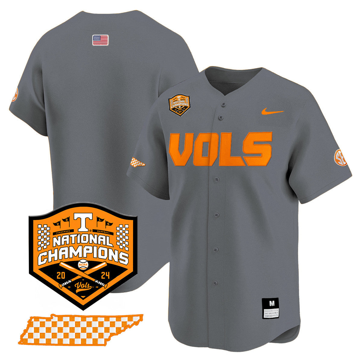 Men's Tennessee Volunteers 2024 National Champions Vapor Premier Limited Jersey V1 - All Stitched - image 57
