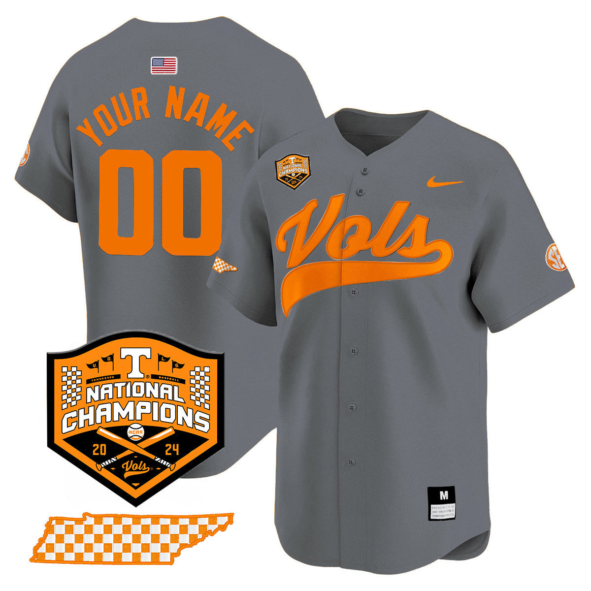 Custom Tennessee Volunteers 2024 National Champions Vapor Premier Limited Jersey - All Stitched - image 8