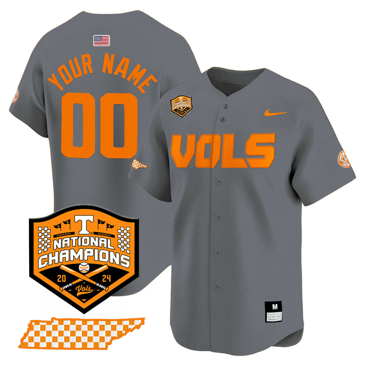 Custom Tennessee Volunteers 2024 National Champions Vapor Premier Limited Jersey V1 - All Stitched - image 8