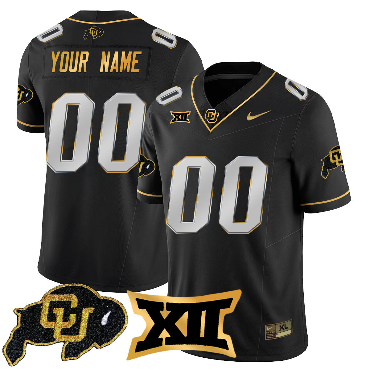 Custom Colorado Buffaloes 2024 Vapor Limited Gold Jersey - All Stitched - image 1