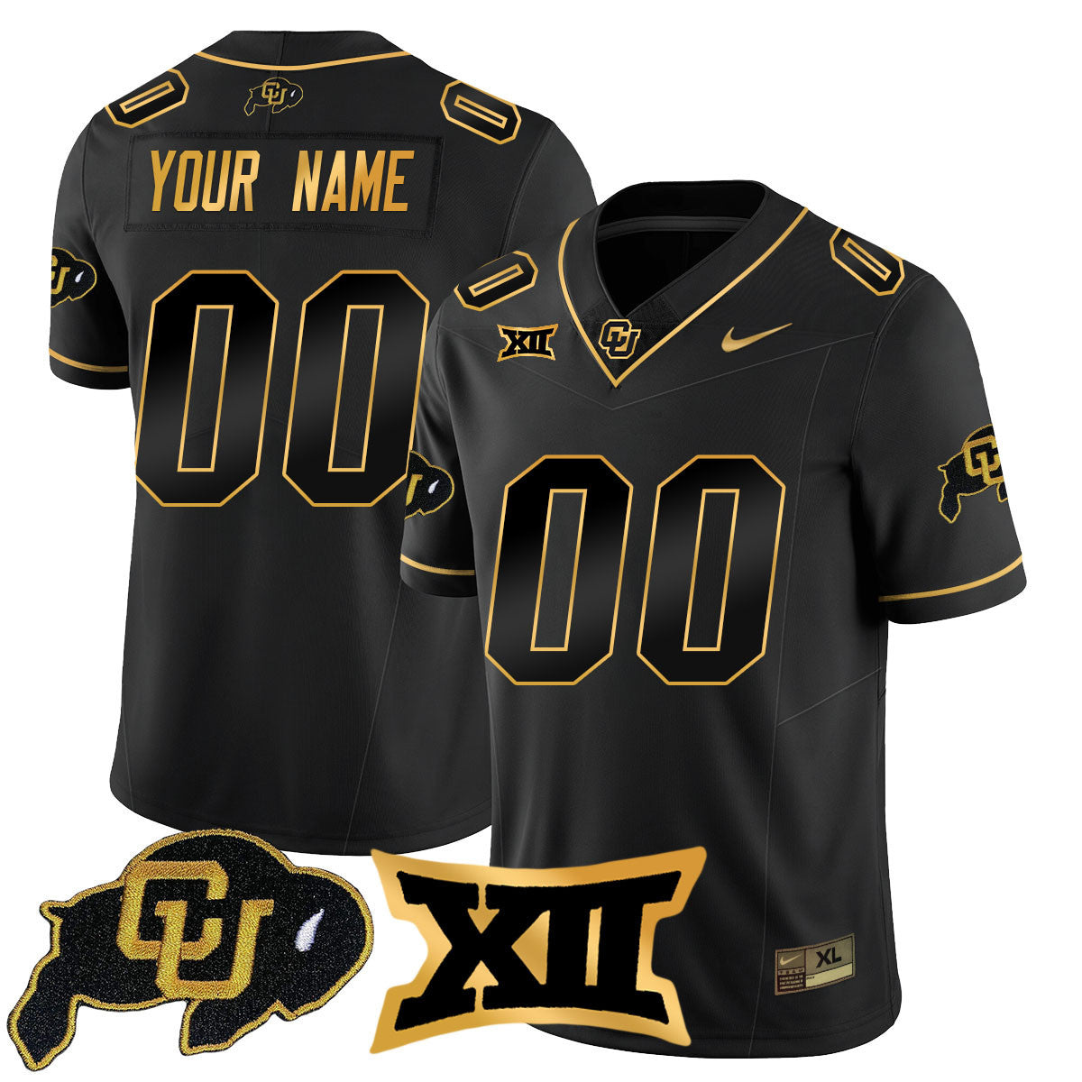 Custom Colorado Buffaloes 2024 Vapor Limited Gold Jersey - All Stitched - image 2