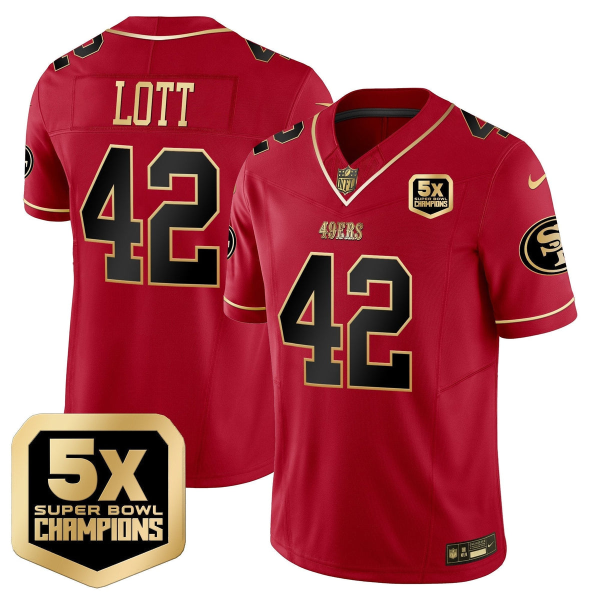 SF 5x Super Bowl Champions Vapor Limited Jersey - All Stitched - image 29