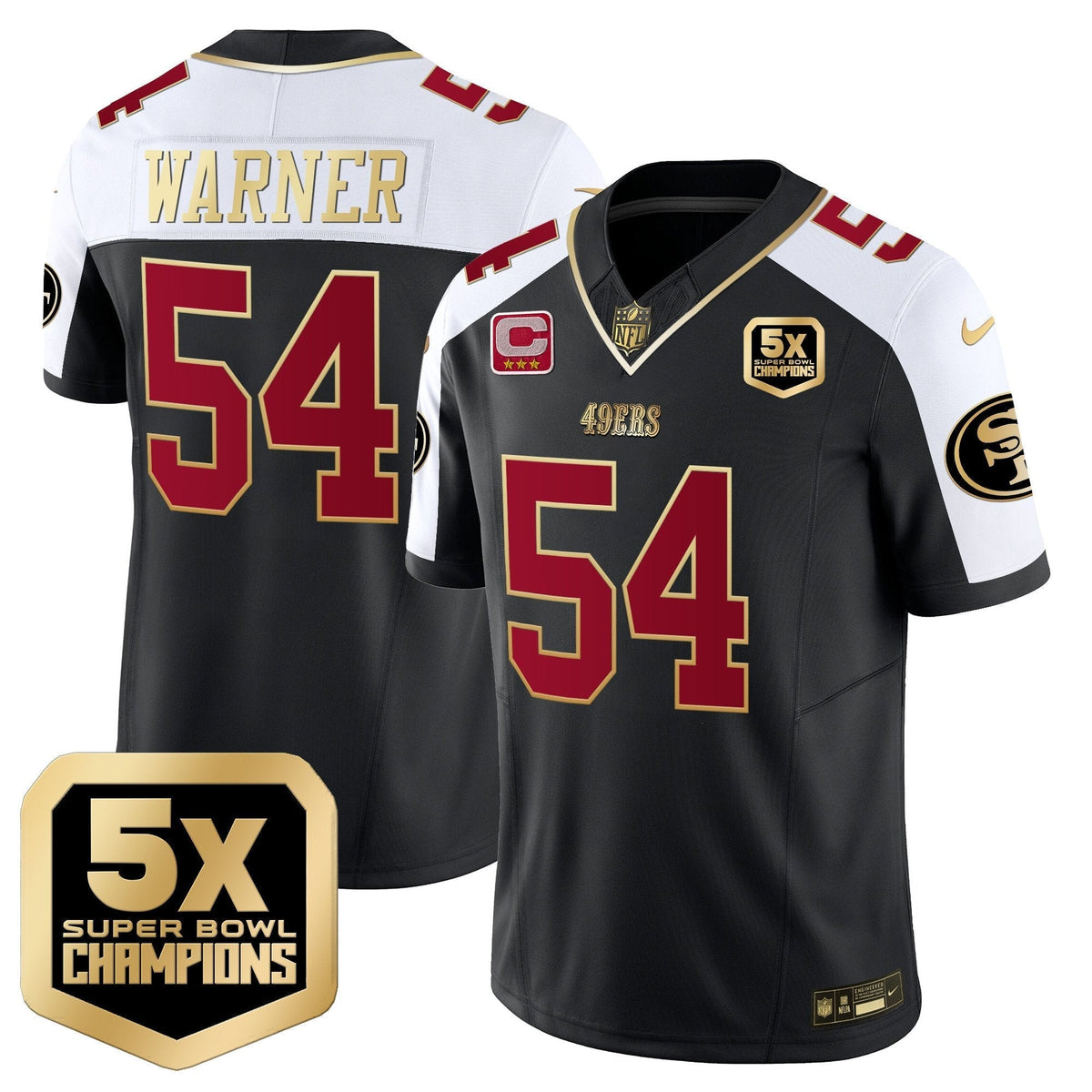 SF 5x Super Bowl Champions Vapor Limited Jersey - All Stitched - image 5