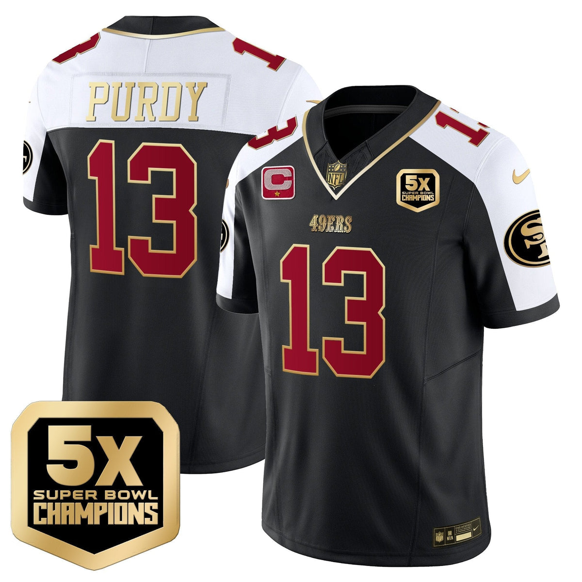 SF 5x Super Bowl Champions Vapor Limited Jersey - All Stitched - image 3