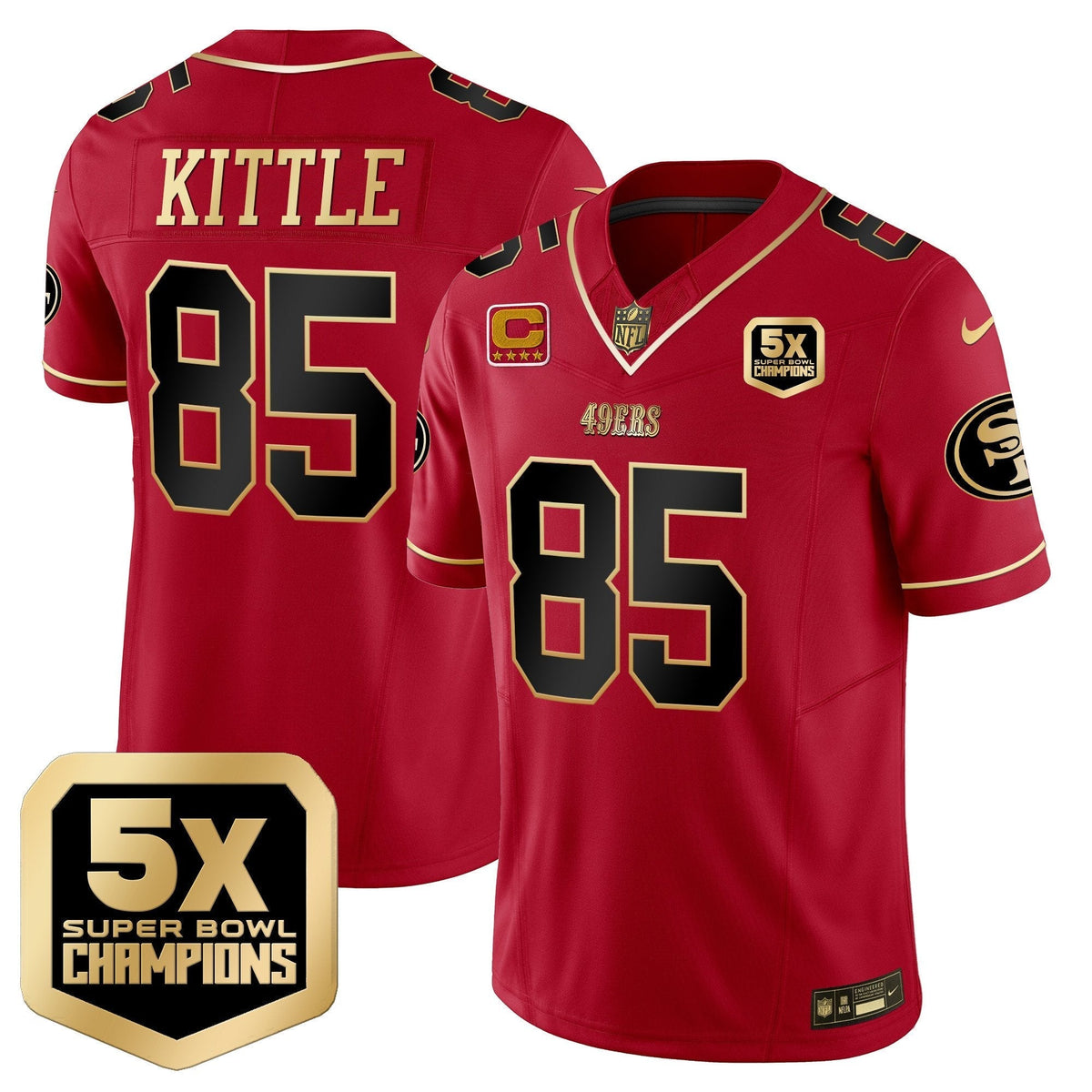 SF 5x Super Bowl Champions Vapor Limited Jersey - All Stitched - image 24
