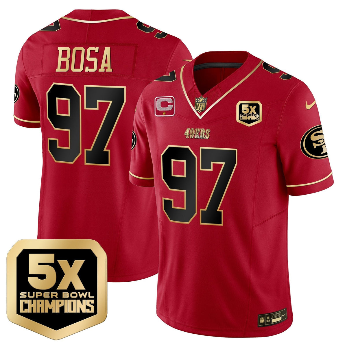 SF 5x Super Bowl Champions Vapor Limited Jersey - All Stitched - image 27