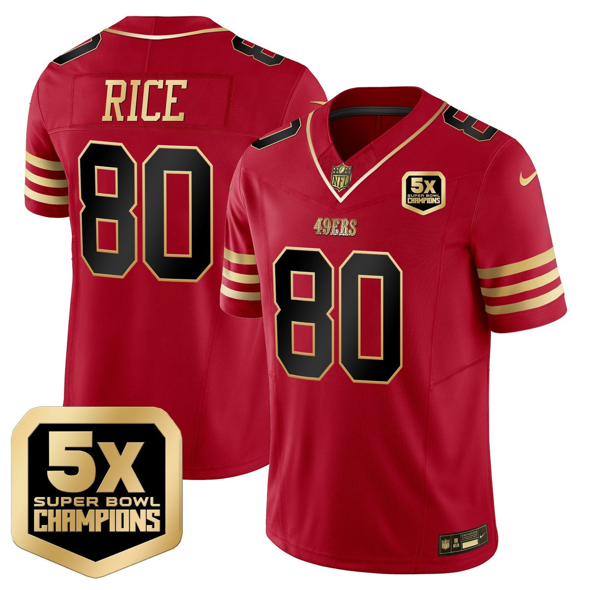 SF 5x Super Bowl Champions Vapor Limited Jersey - All Stitched - image 16
