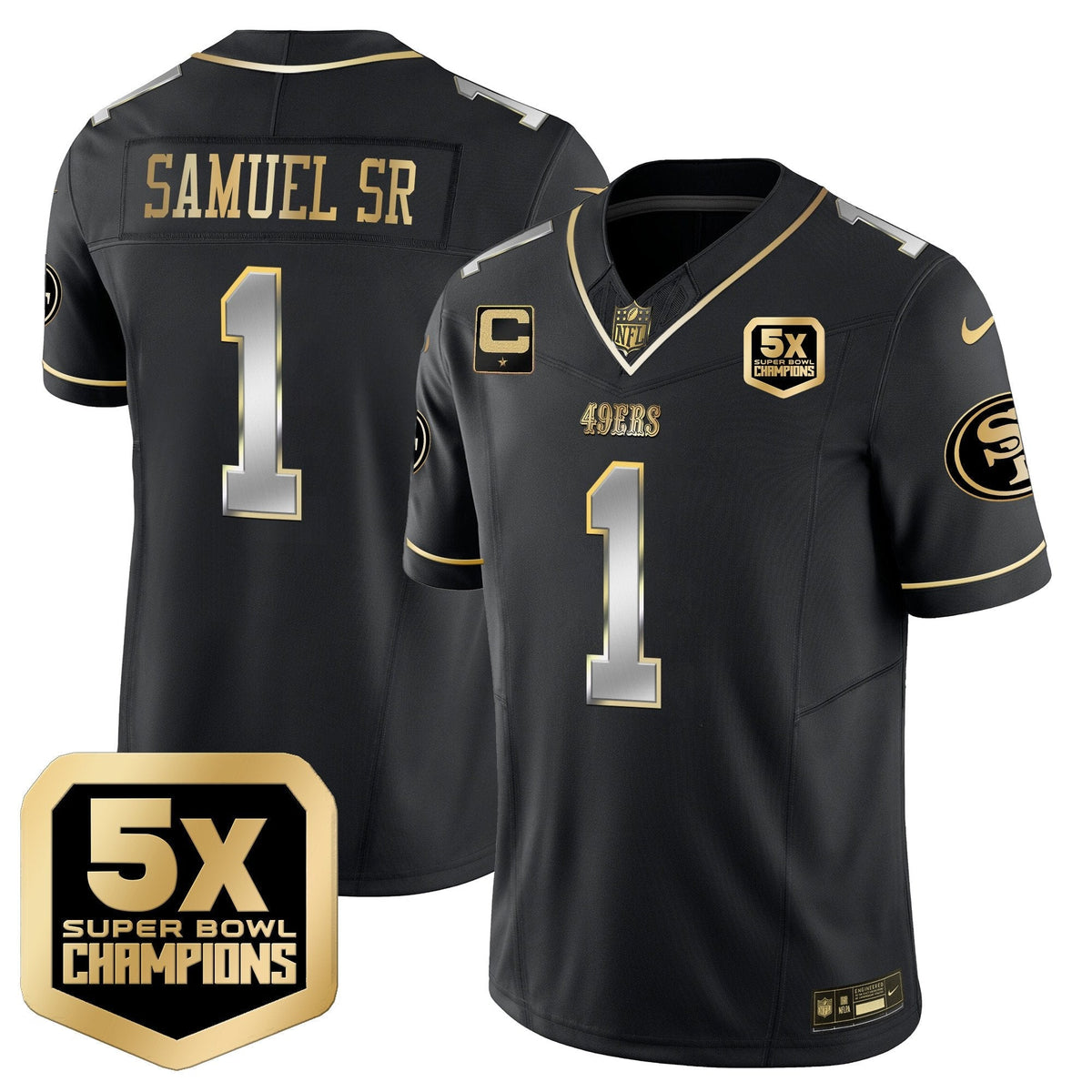 SF 5x Super Bowl Champions Vapor Limited Jersey - All Stitched - image 32