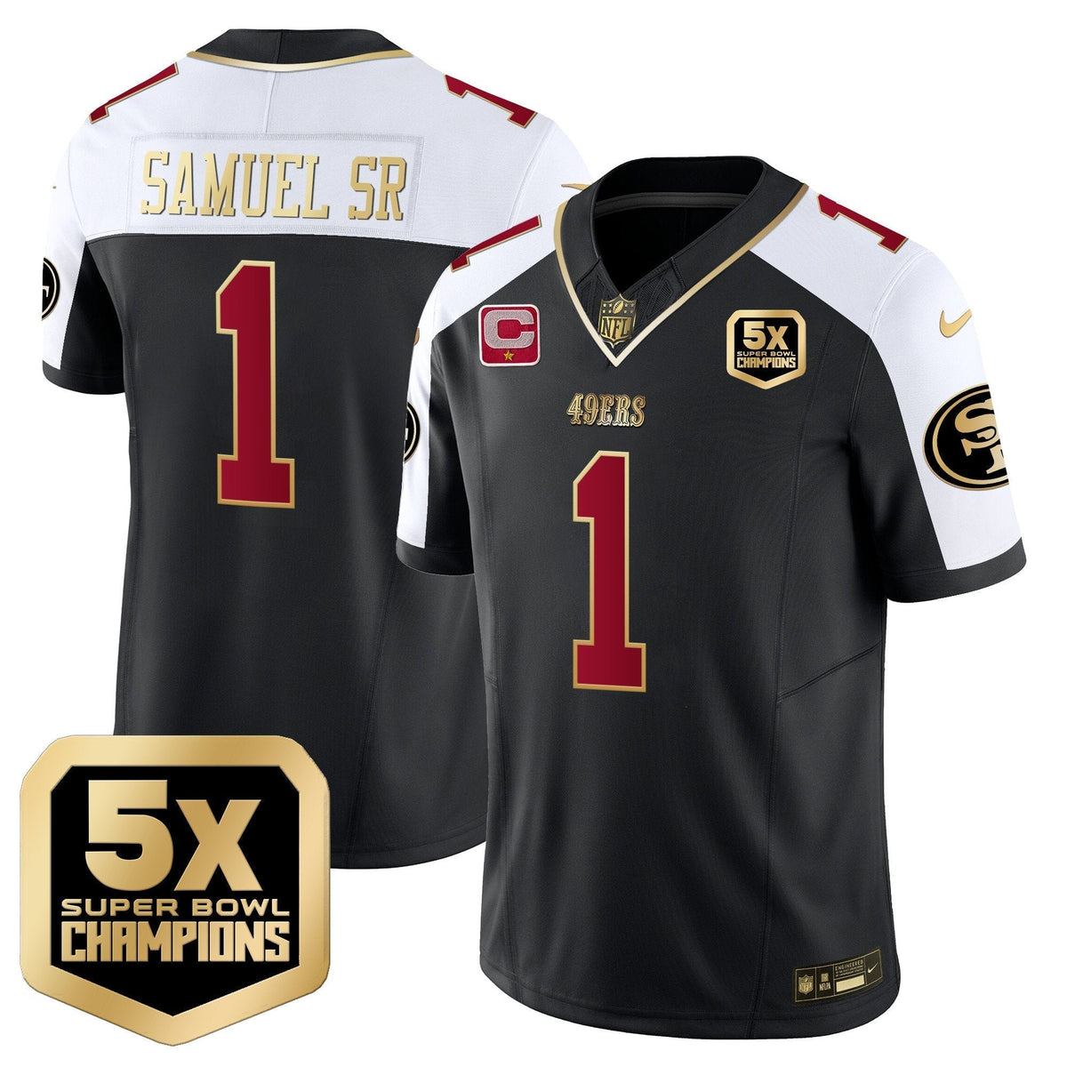 SF 5x Super Bowl Champions Vapor Limited Jersey - All Stitched - image 2