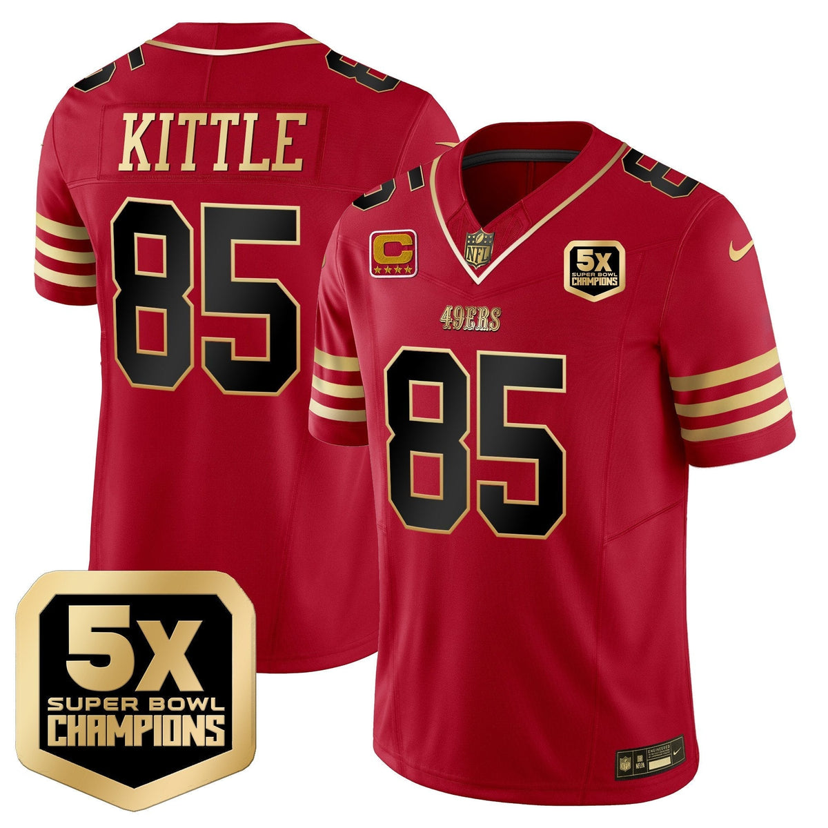 SF 5x Super Bowl Champions Vapor Limited Jersey - All Stitched - image 14