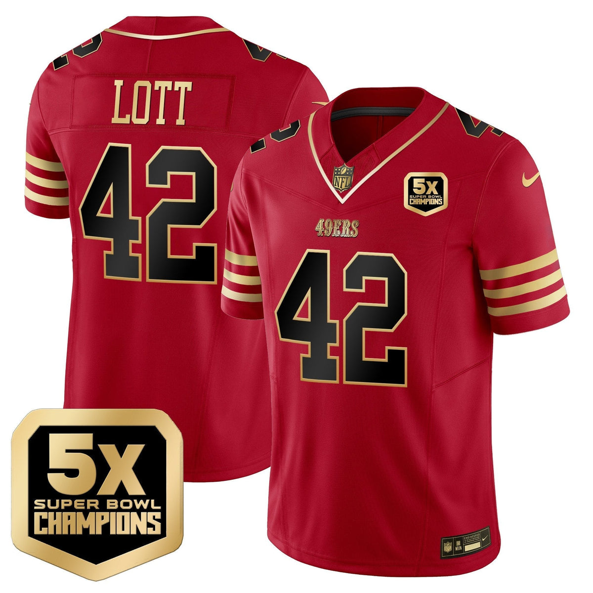 SF 5x Super Bowl Champions Vapor Limited Jersey - All Stitched - image 19