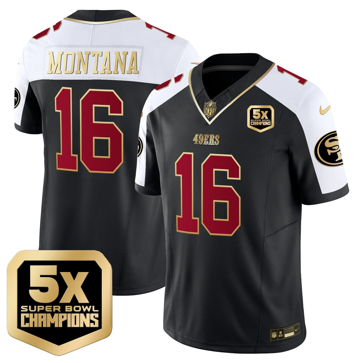 SF 5x Super Bowl Champions Vapor Limited Jersey - All Stitched - image 8