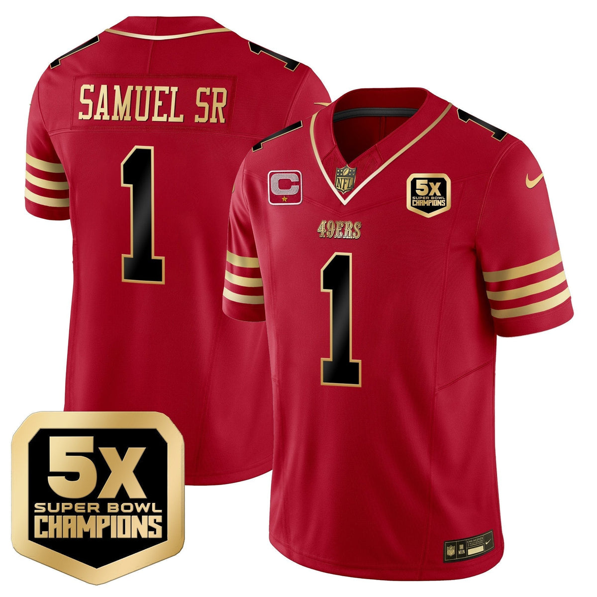 SF 5x Super Bowl Champions Vapor Limited Jersey - All Stitched - image 12