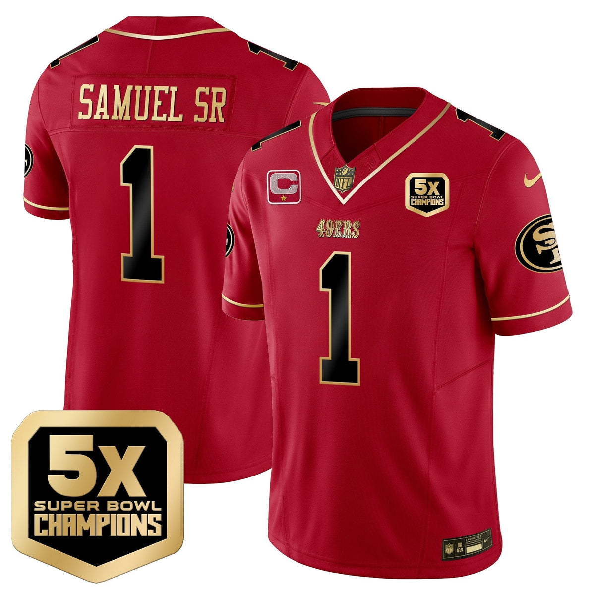 SF 5x Super Bowl Champions Vapor Limited Jersey - All Stitched - image 22