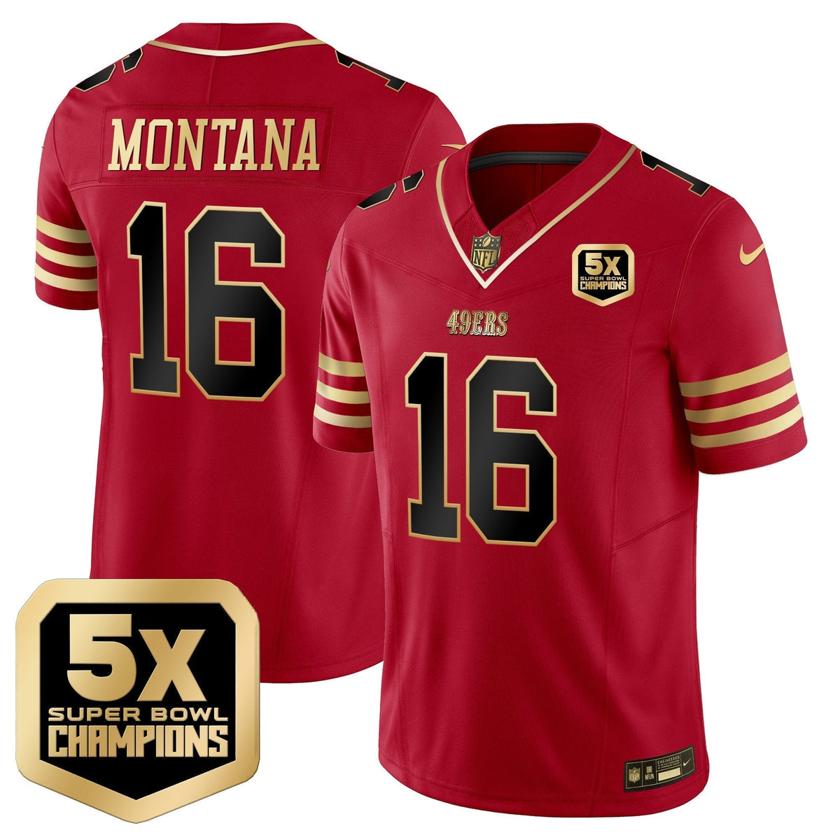 SF 5x Super Bowl Champions Vapor Limited Jersey - All Stitched - image 18