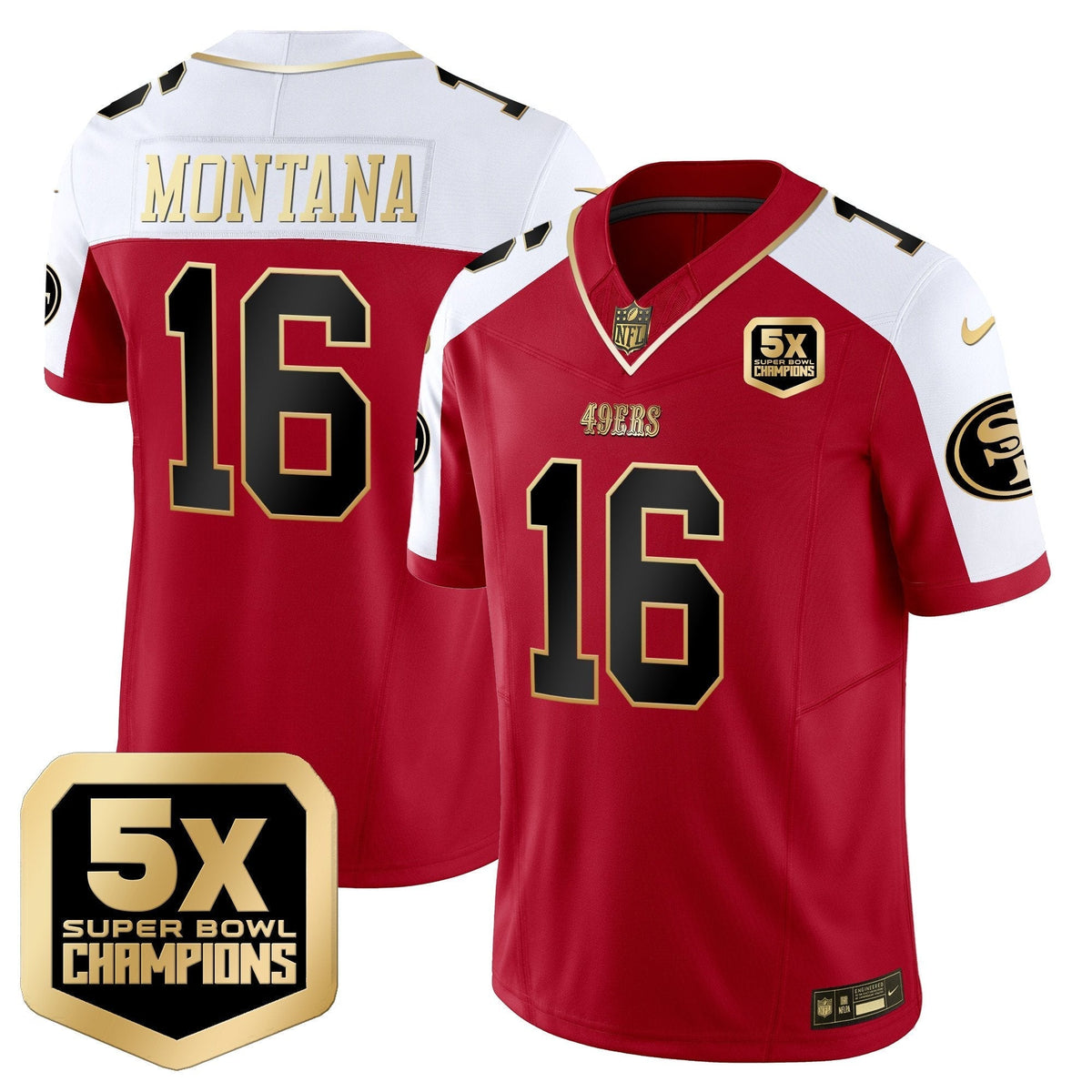 SF 5x Super Bowl Champions Vapor Limited Jersey - All Stitched - image 48