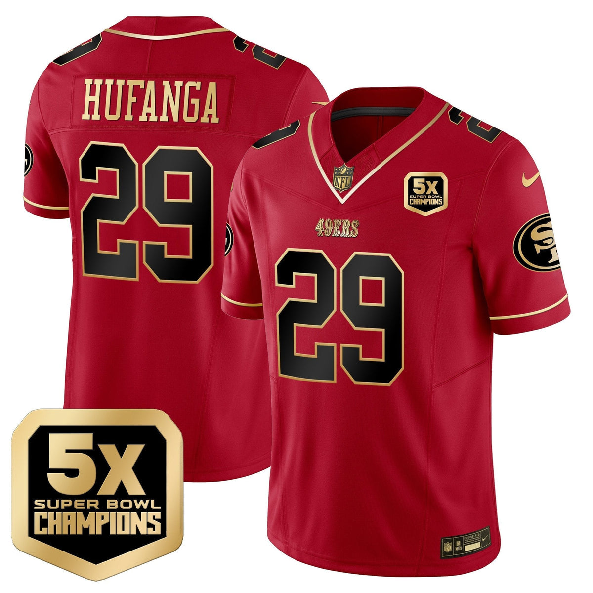 SF 5x Super Bowl Champions Vapor Limited Jersey - All Stitched - image 30