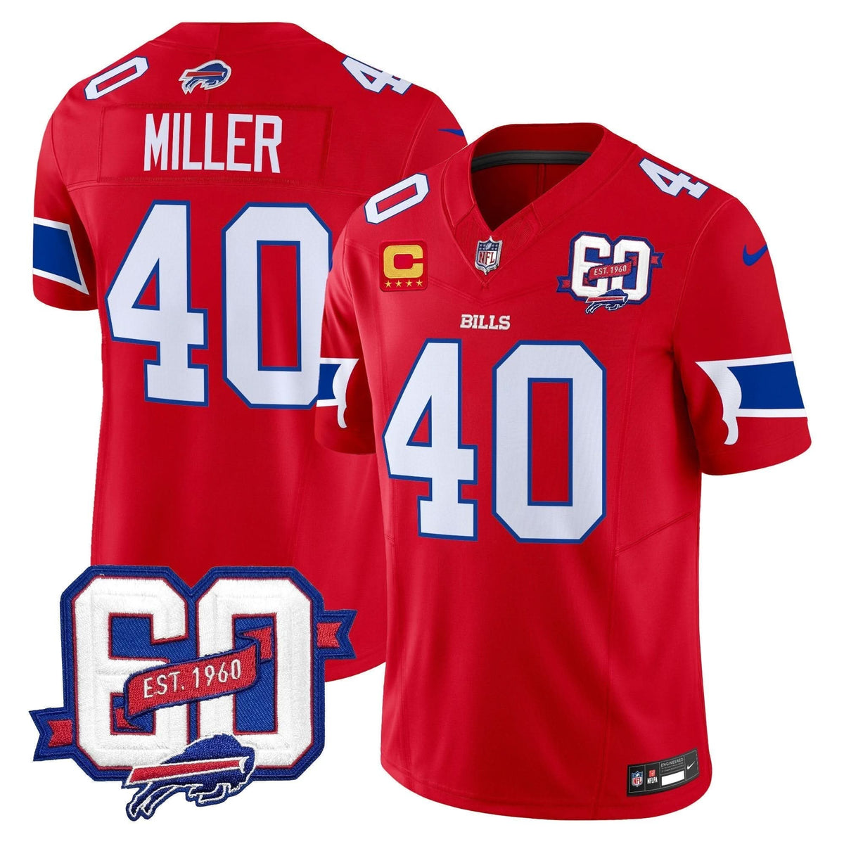 BUF 60th Anniversary Patch Vapor Limited Jersey - image 10