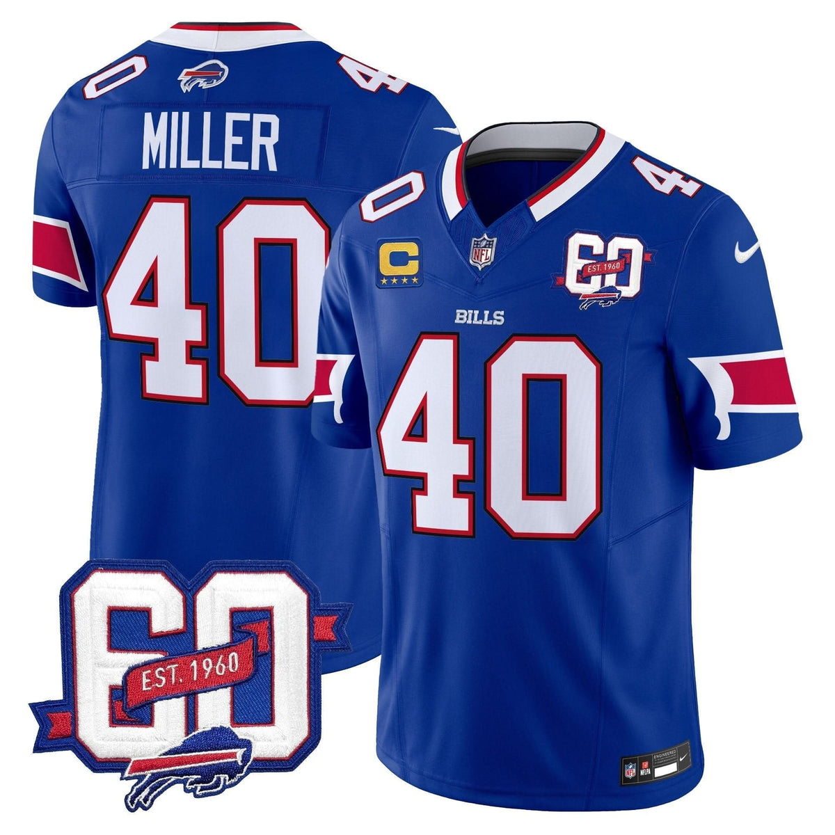 BUF 60th Anniversary Patch Vapor Limited Jersey - image 4
