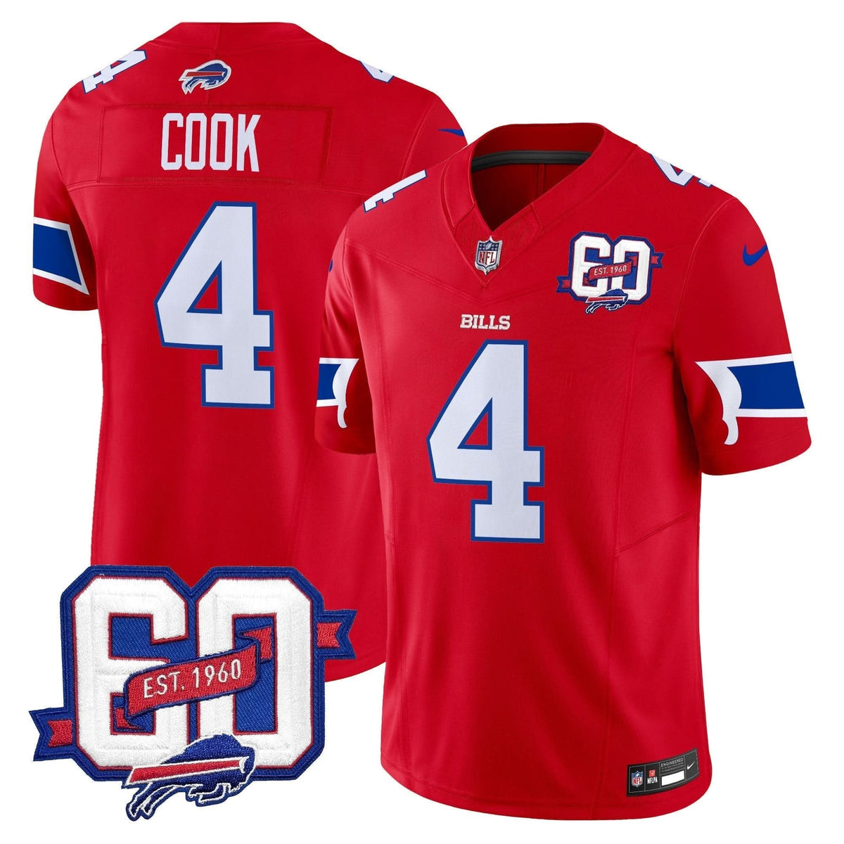 BUF 60th Anniversary Patch Vapor Limited Jersey - image 8