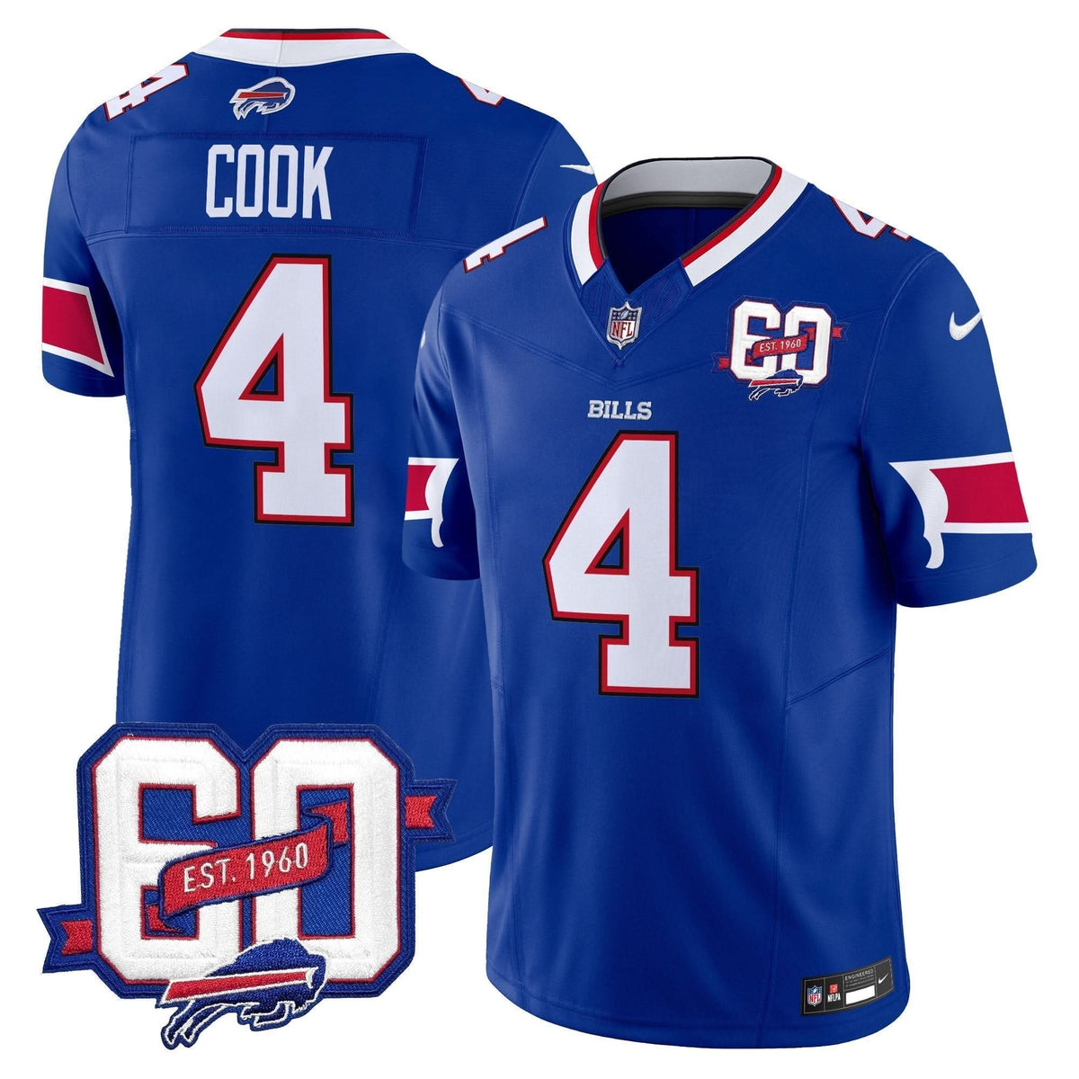 BUF 60th Anniversary Patch Vapor Limited Jersey - image 2
