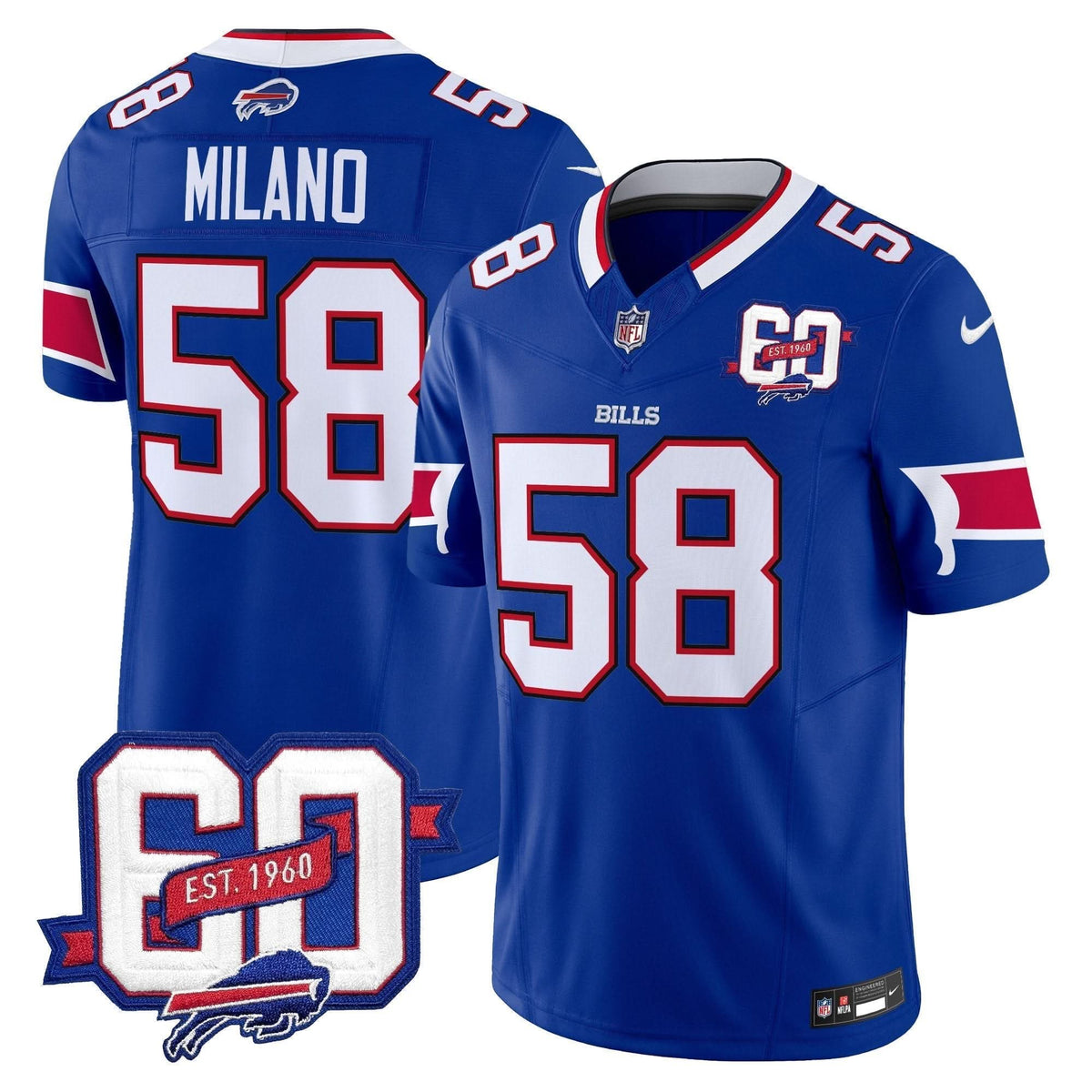 BUF 60th Anniversary Patch Vapor Limited Jersey - image 5