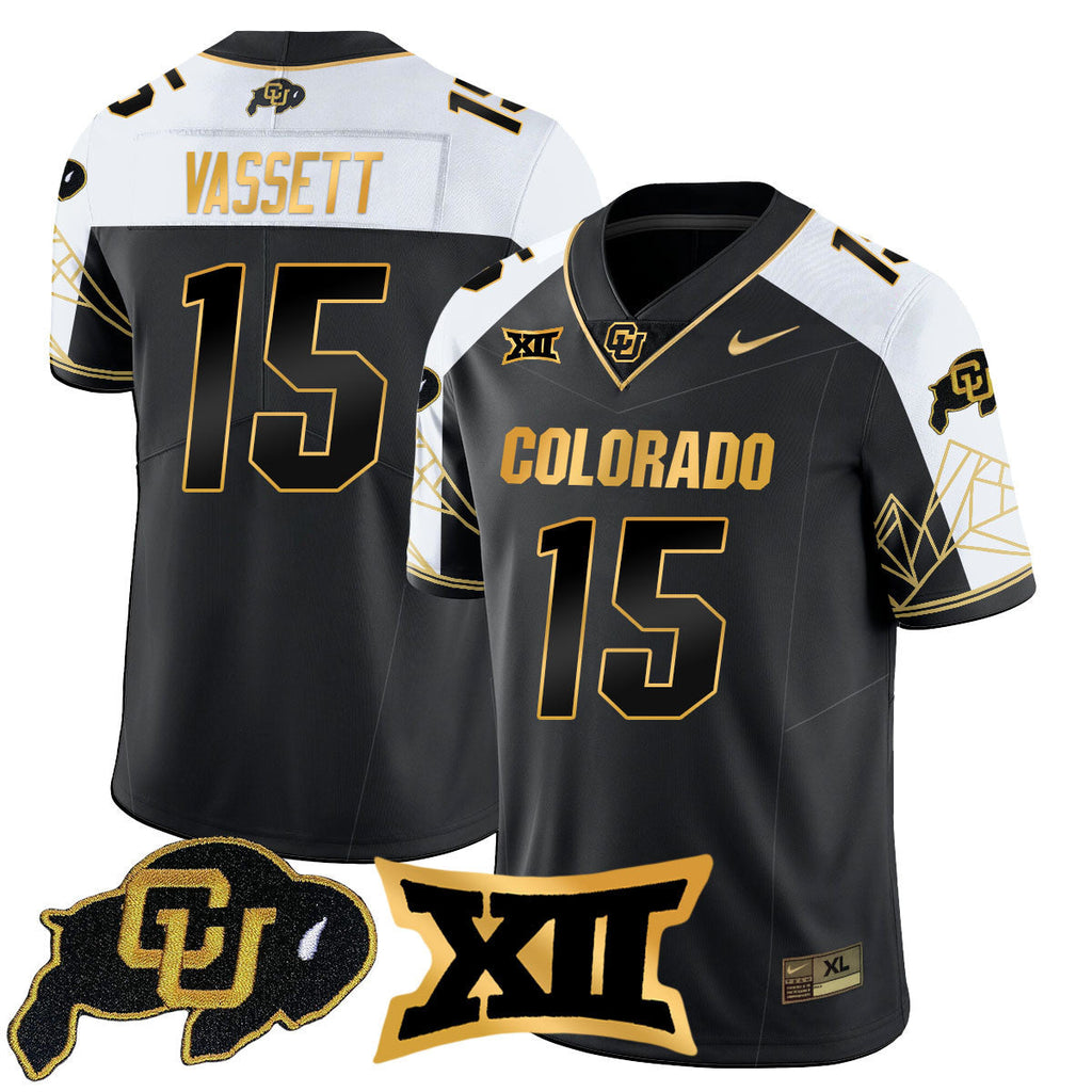 Women's Colorado Buffaloes 2024 Vapor Limited Gold Jersey N3 - All Stitched - image 9