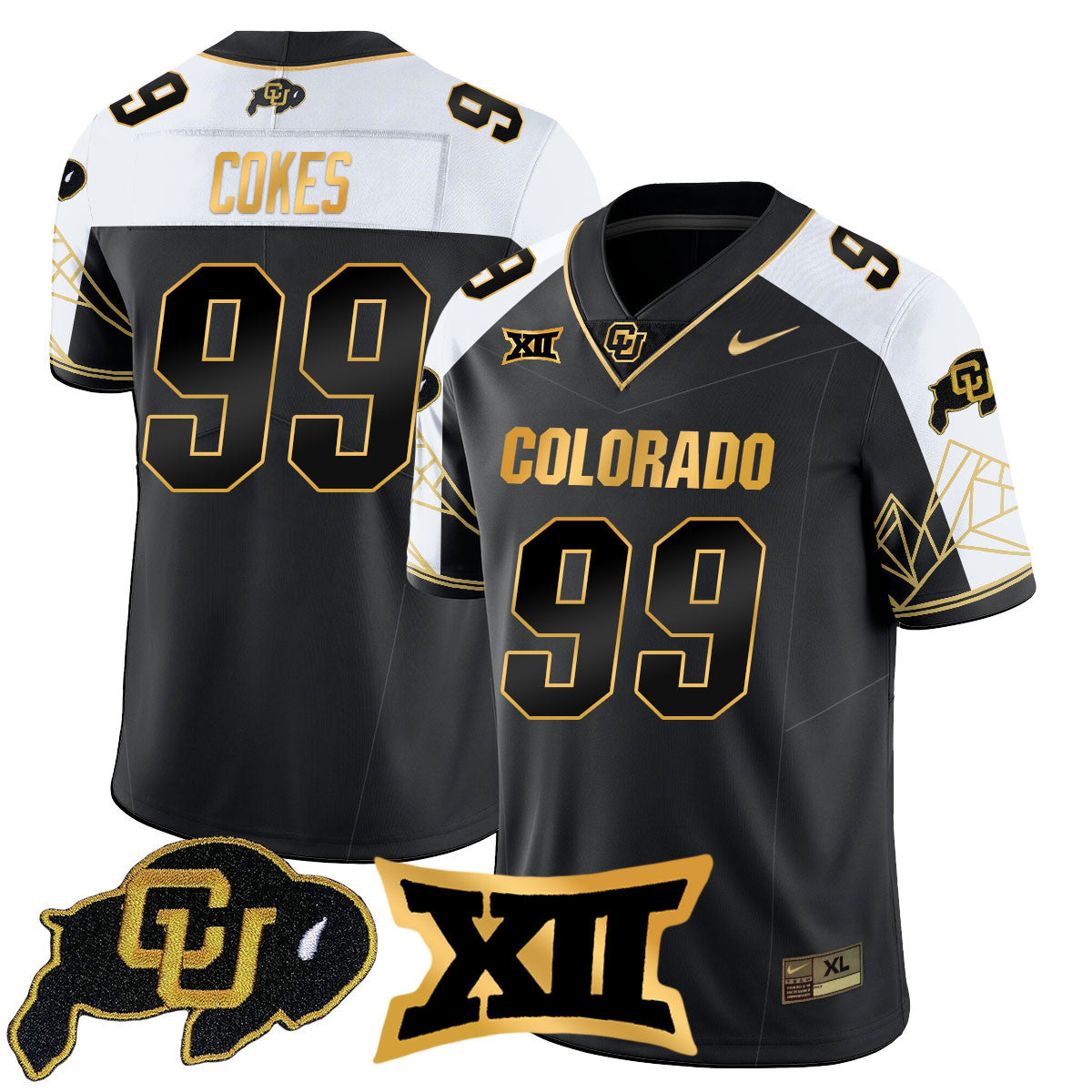 Women's Colorado Buffaloes 2024 Vapor Limited Gold Jersey N3 - All Stitched - image 3