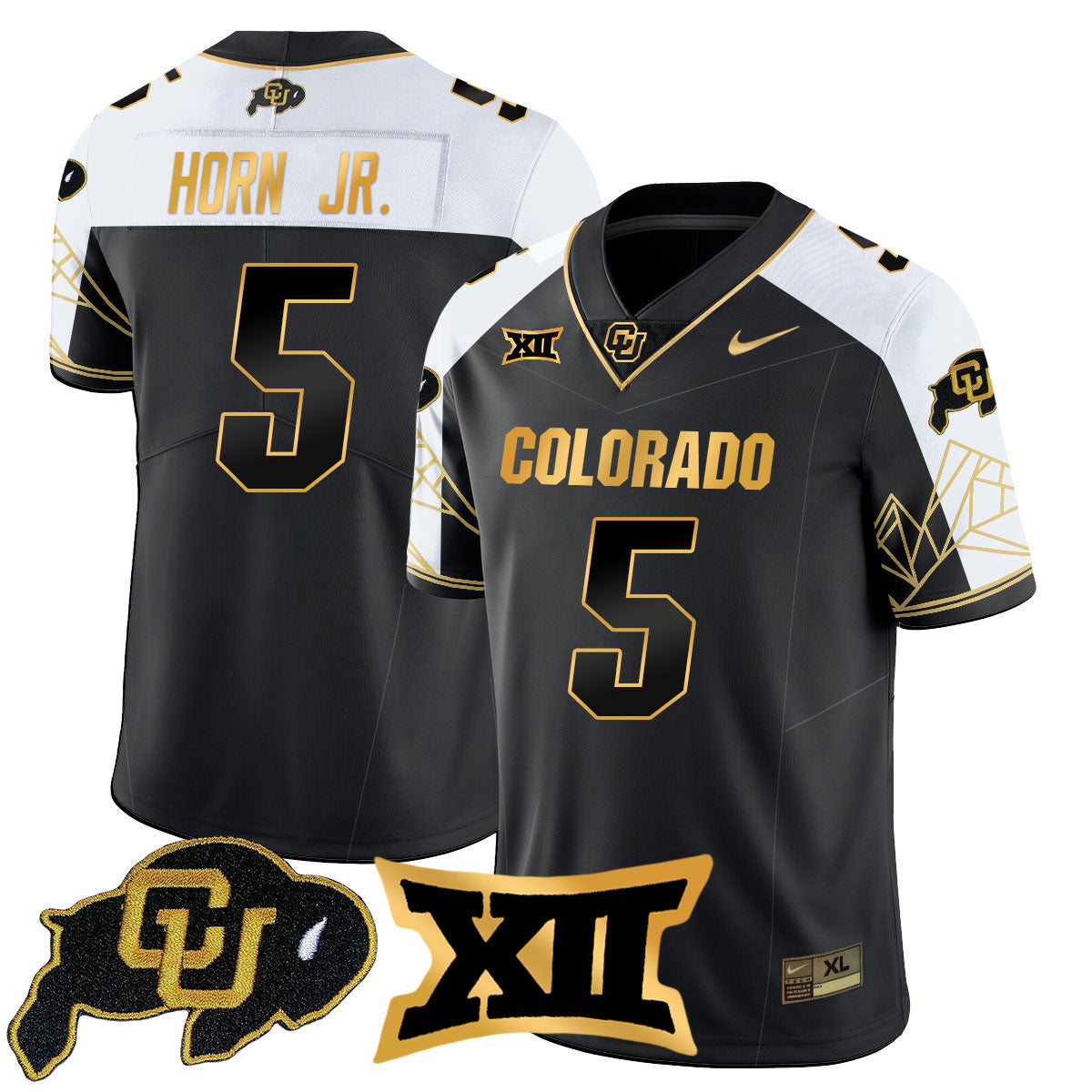 Men's Colorado Buffaloes 2024 Vapor Limited Gold Jersey N3 - All Stitched - image 5