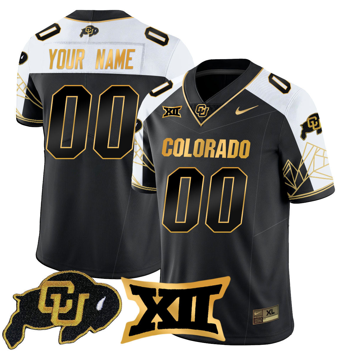Women's Colorado Buffaloes 2024 Vapor Limited Gold Jersey N3 - All Stitched - image 10