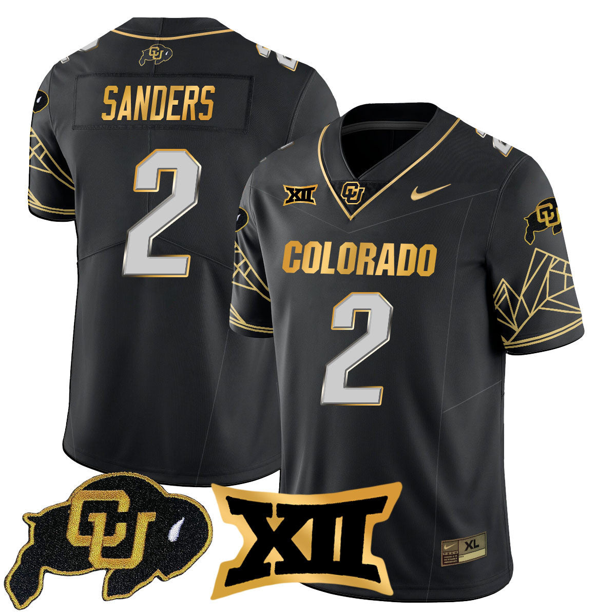 Men's Colorado Buffaloes 2024 Vapor Limited Gold Jersey N3 - All Stitched - image 23