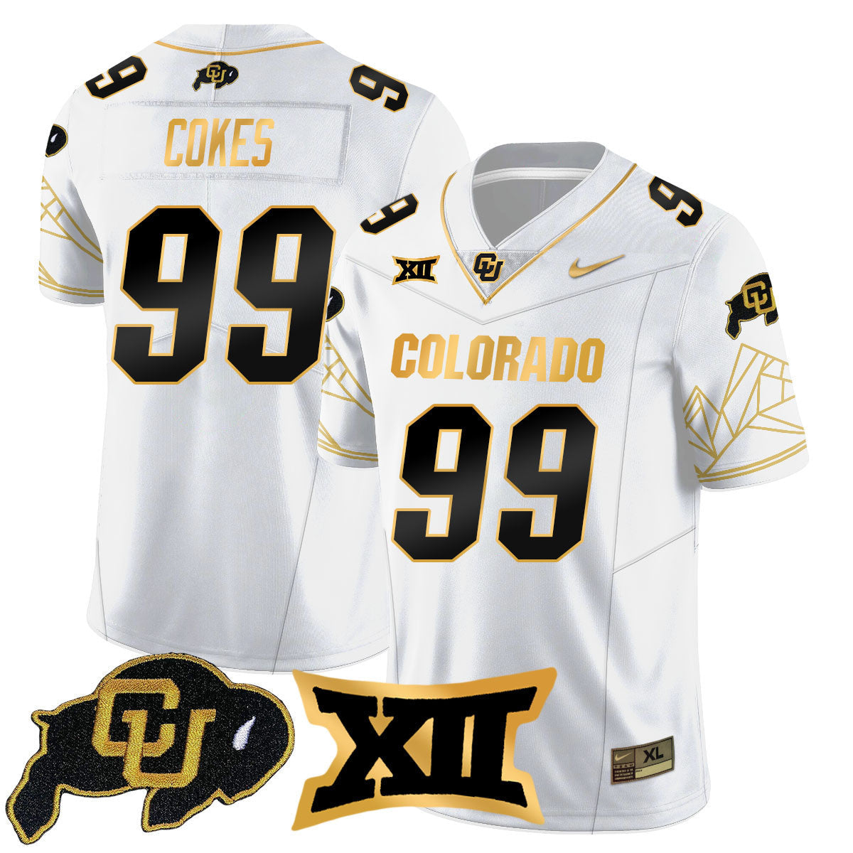 Women's Colorado Buffaloes 2024 Vapor Limited Gold Jersey N3 - All Stitched - image 29